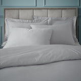 Bianca 180 Thread Count Egyptian Cotton Duvet Cover Set with Pillowcase Silver Grey