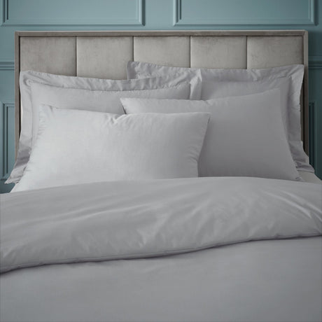 Bianca 180 Thread Count Egyptian Cotton Duvet Cover Set with Pillowcase Silver Grey