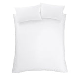 Bianca 180 Thread Count Egyptian Cotton Duvet Cover Set with Pillowcase White
