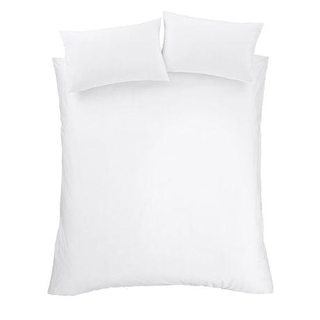 Bianca 180 Thread Count Egyptian Cotton Duvet Cover Set with Pillowcase White