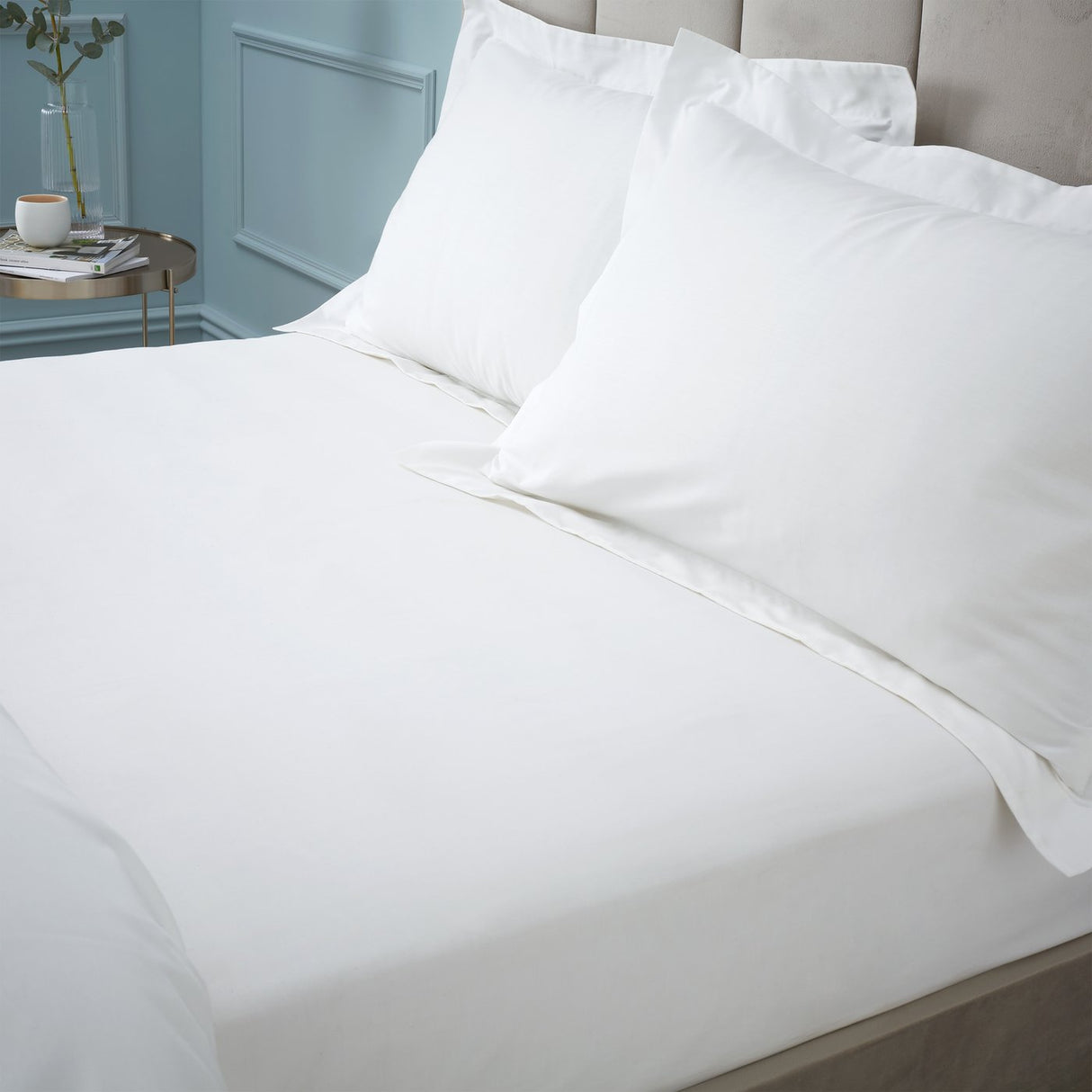 Bianca 180 Thread Count Egyptian Cotton Fitted Sheet White