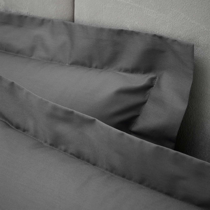 180 Thread Count Egyptian Cotton Oxford Pillowcase Charcoal - Ideal