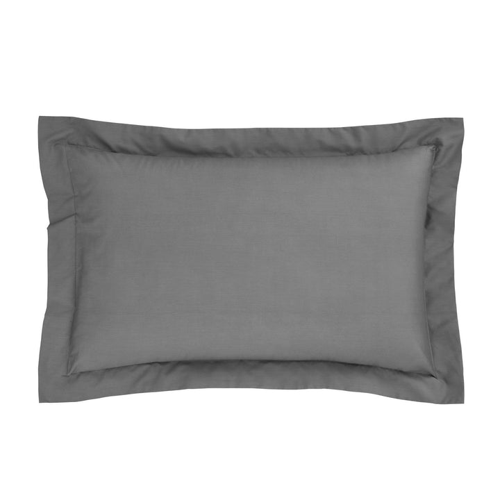 180 Thread Count Egyptian Cotton Oxford Pillowcase Charcoal - Ideal
