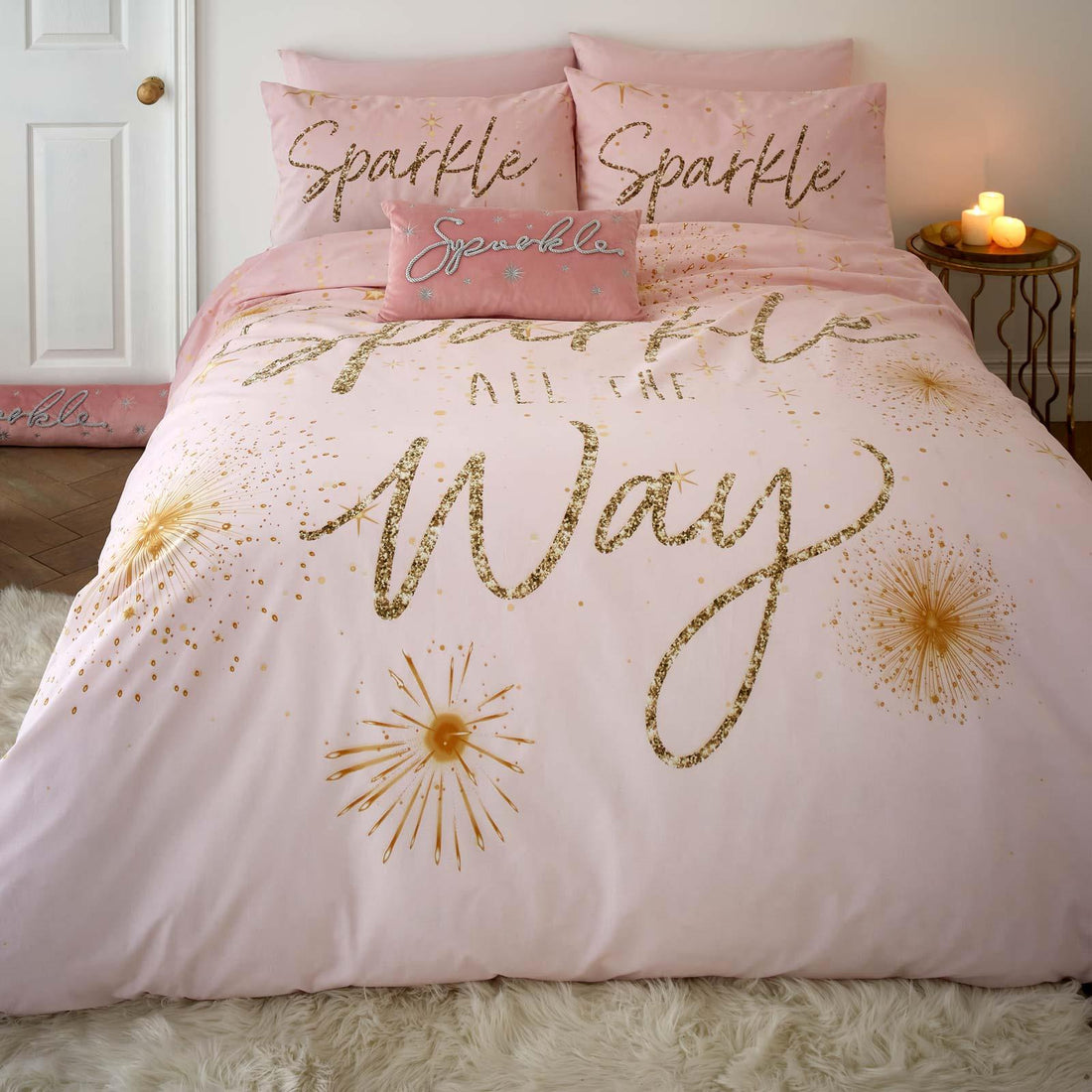 Catherine Lansfield Christmas Sparkle Festive Duvet Cover Set