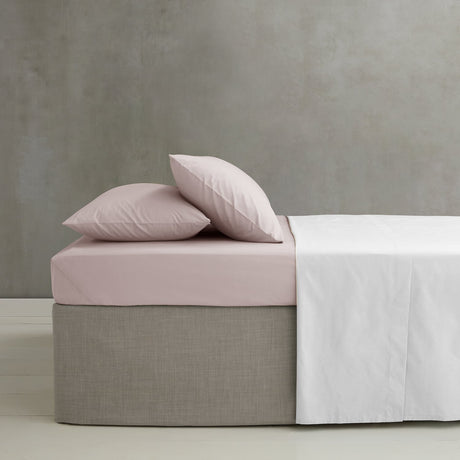 Catherine Lansfield Easy Iron Percale 35cm Deep Blush Fitted Sheet