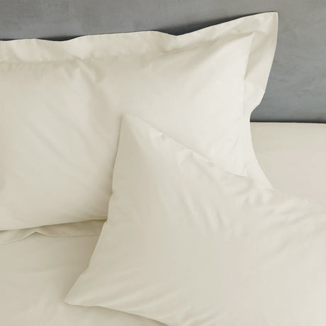 Catherine Lansfield Easy Iron Percale 35cm Deep Cream Fitted Sheet - Easy Iron Percale Cream