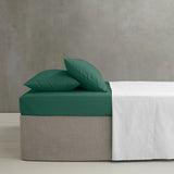 Catherine Lansfield Easy-Iron 35cm Extra Deep Dark Green Fitted Sheet