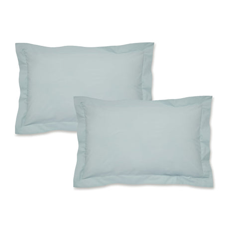 Catherine Lansfield Easy Iron Percale Flat Sheet - Easy Iron Percale Duckegg Oxford