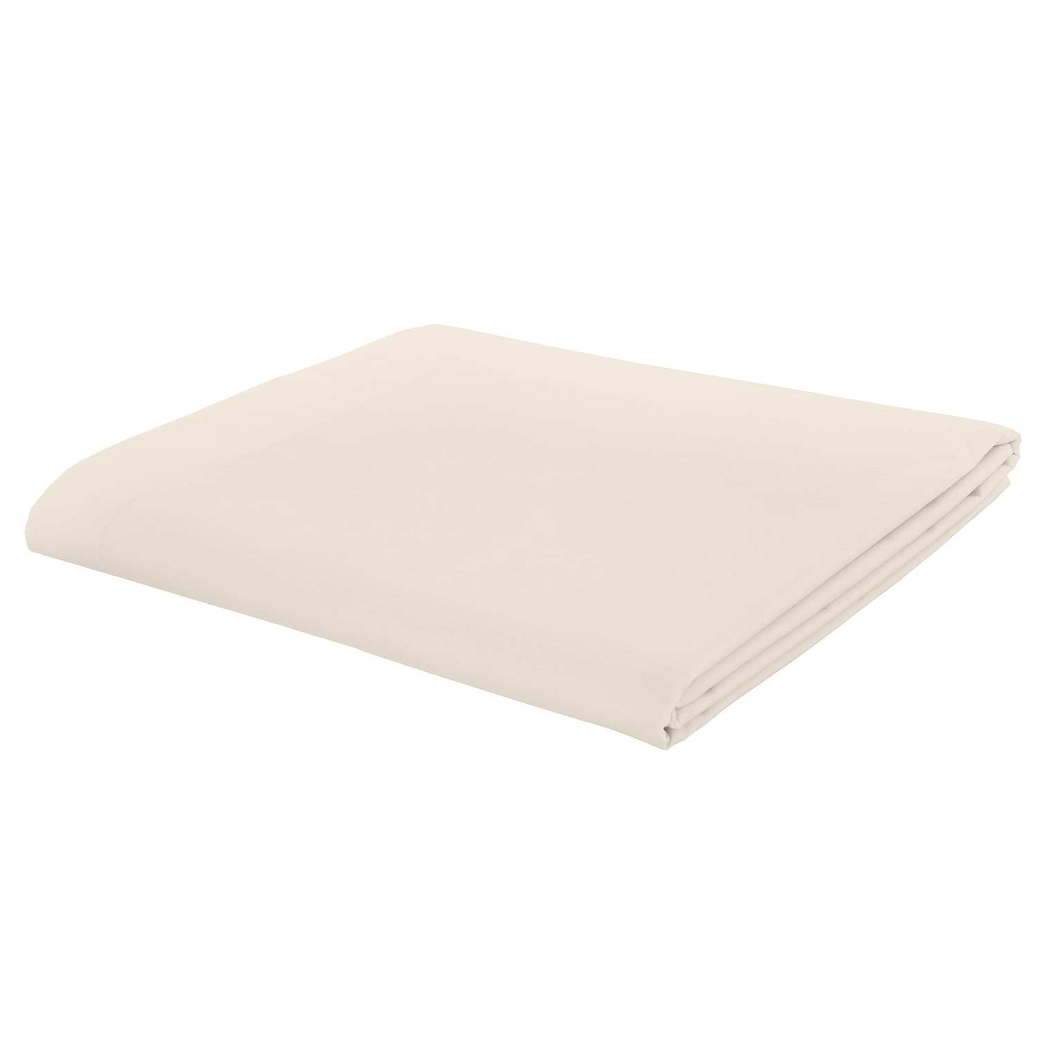 Catherine Lansfield Easy Iron Percale Flat Sheet - Easy Iron Percale Flat Sheet Cream