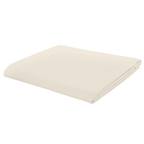 Catherine Lansfield Easy Iron Percale Flat Sheet - Easy Iron Percale Flat Sheet Cream