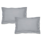 Catherine Lansfield Easy Iron Percale Pillowcases - Easy Iron Percale Grey Oxford Pillowcases