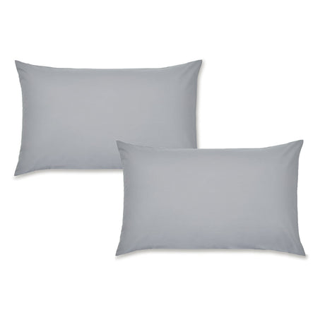 Catherine Lansfield Easy Iron Percale Pillowcases - Easy Iron Percale Grey Pillowcases