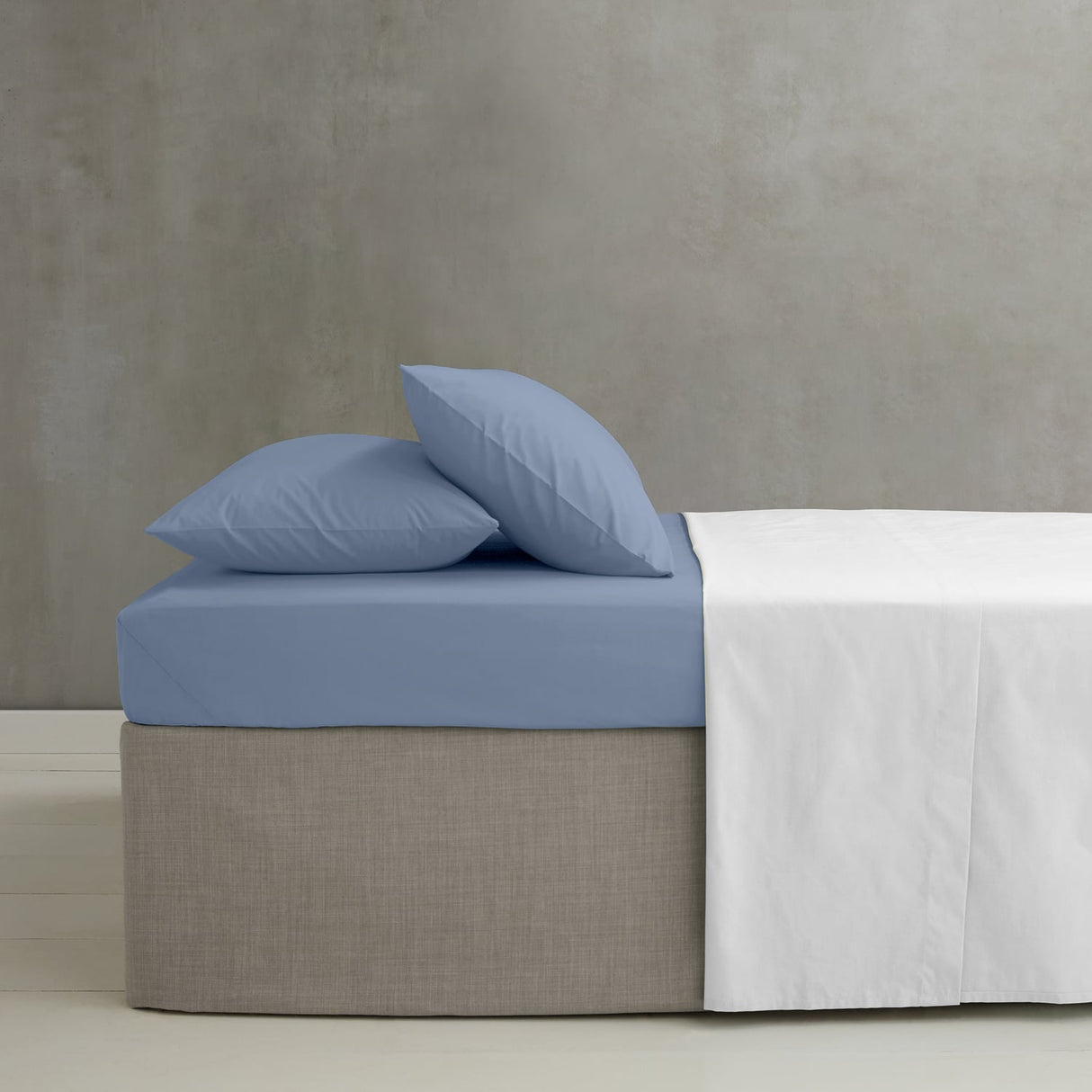 Catherine Lansfield Easy Iron Percale 35cm Deep Blue Fitted Sheet