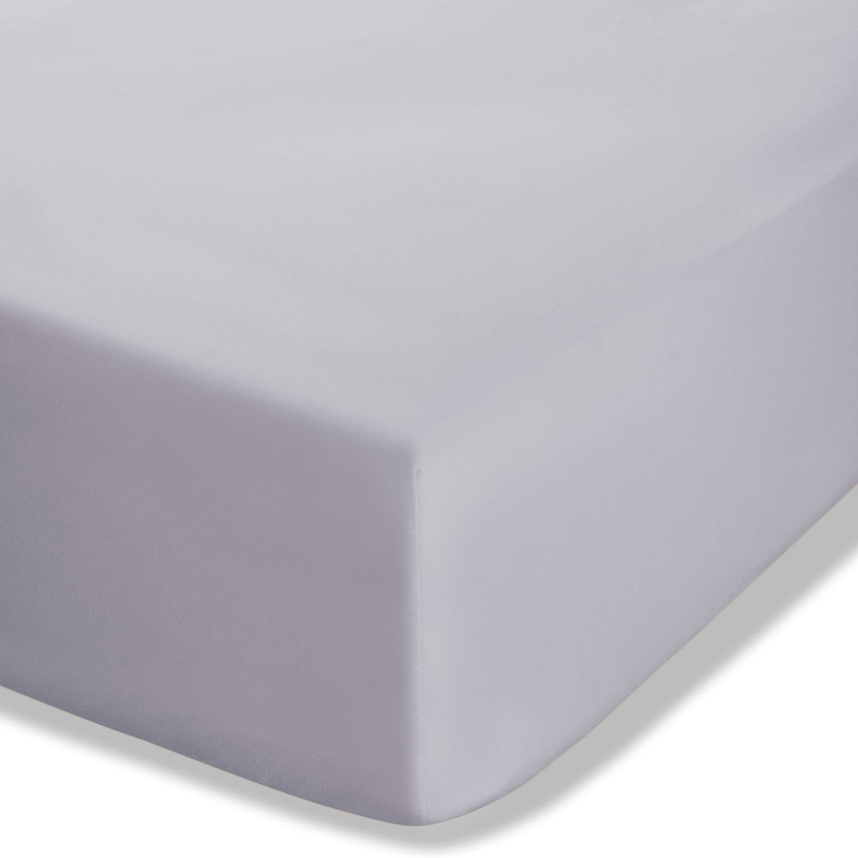Catherine Lansfield Easy-Iron 35cm Extra Deep Lilac Fitted Sheet - Easy Iron Percale Lilac Fitted Sheet