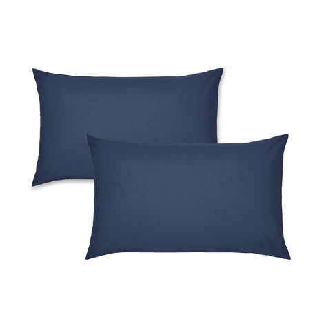 Catherine Lansfield Easy Iron Percale Pillowcases - Easy Iron Percale Navy Standard Pillowcase Pair