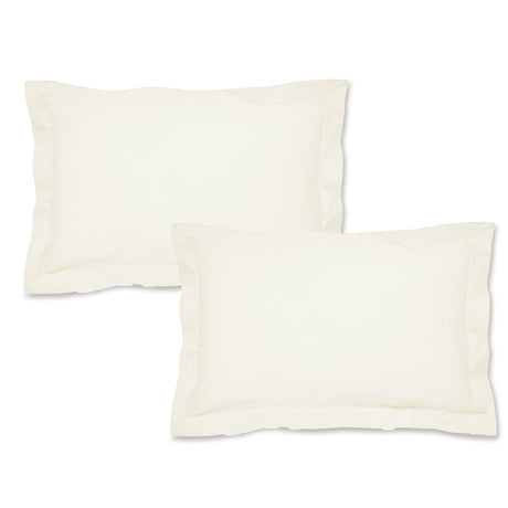 Catherine Lansfield Easy Iron Percale Flat Sheet - Easy Iron Percale Oxford Cream