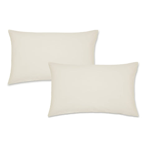 Catherine Lansfield Easy Iron Percale Pillowcases - Easy Iron Percale Pillowcases Cream