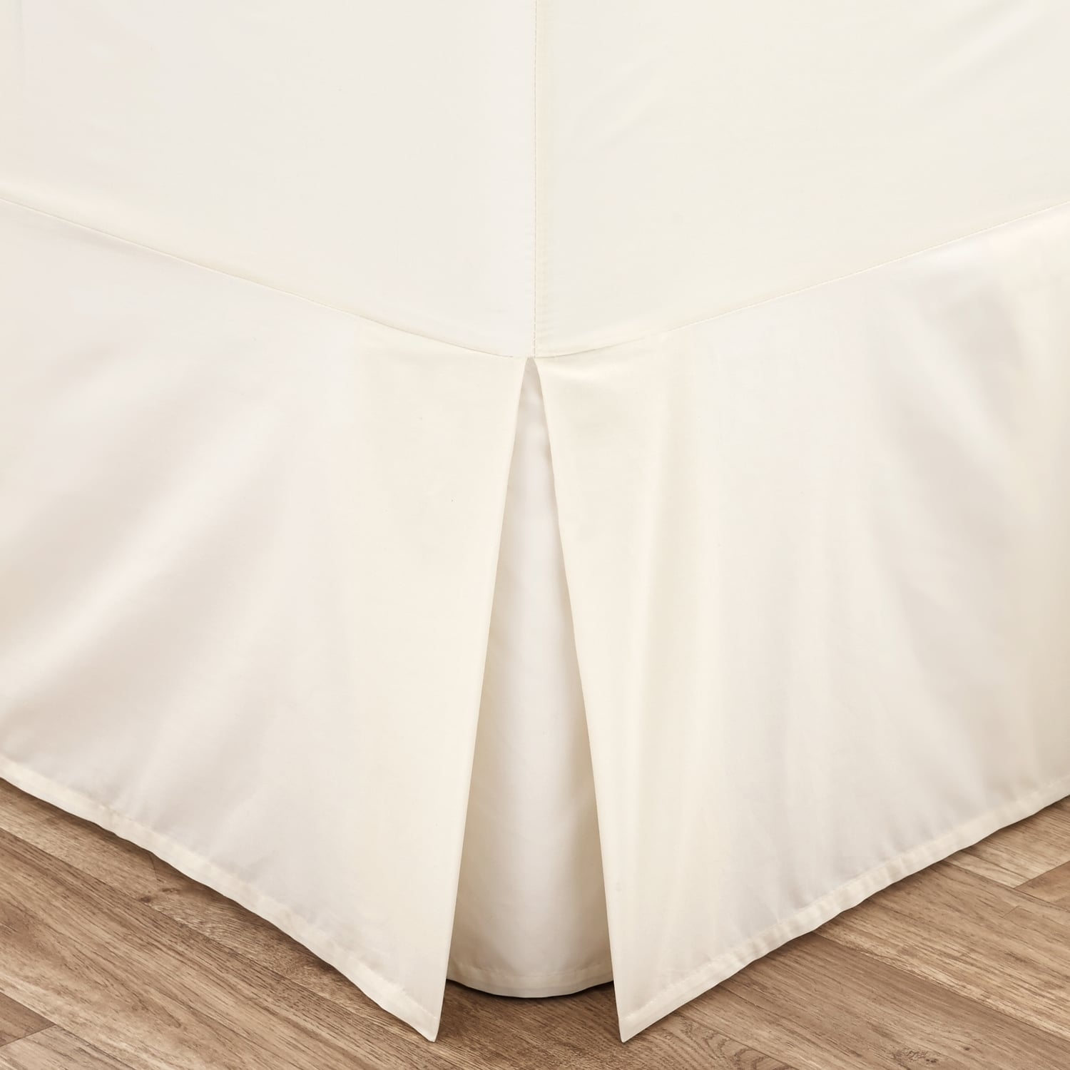Catherine Lansfield Easy Iron Percale Valance Sheet - Easy Iron Percale Platform Valance Cream