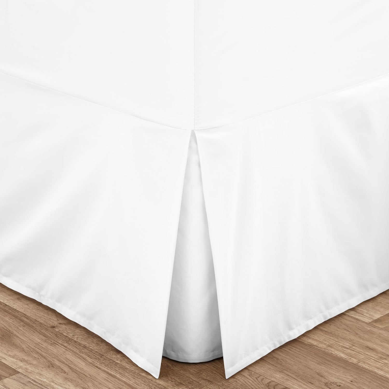 Catherine Lansfield Easy Iron Percale Valance Sheet - Easy Iron Percale White Fitted Valance