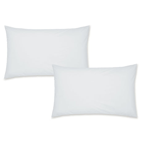 Catherine Lansfield Easy Iron Percale Pillowcases - Easy Iron Percale White Pillowcases