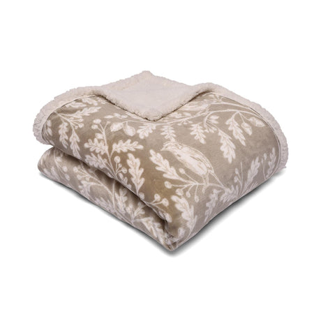 Dreams & Drapes Lodge Woodland Owls Cosy Red Throw Blanket 150cm x 200cm 2