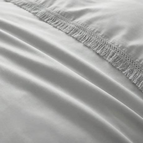 Tia Trellis Duvet Cover Set - Silver image 4