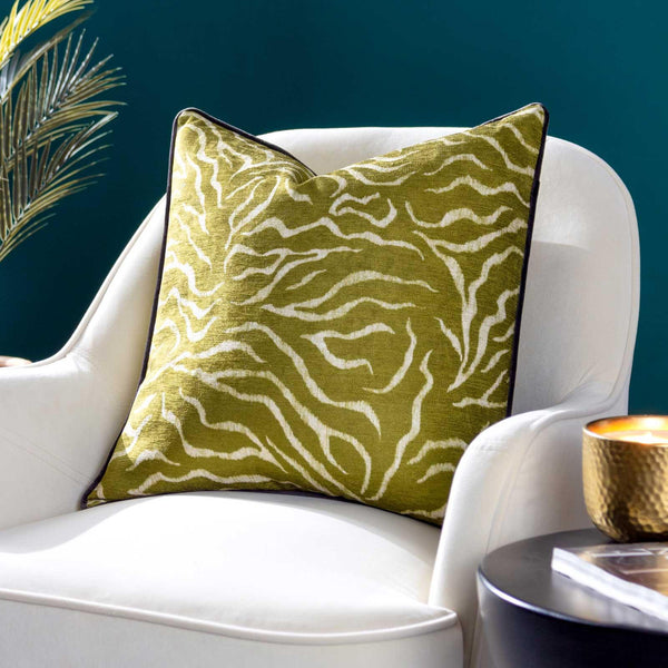 Jurong Tiger Chenille Cushion Cover Moss