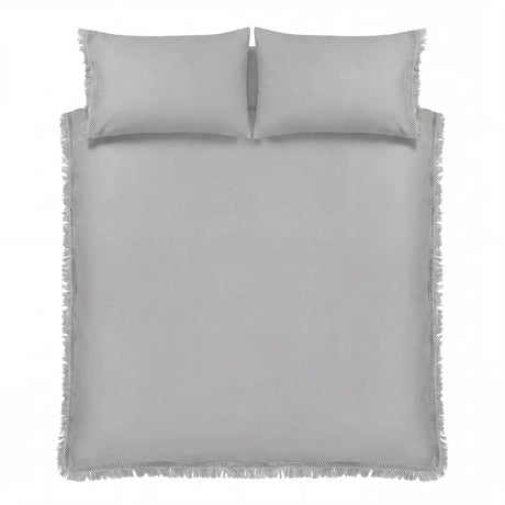 Tia Trellis Duvet Cover Set - Silver