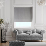 Pencil Stripe Dove Made To Measure Roman Blind by Style Furnishings