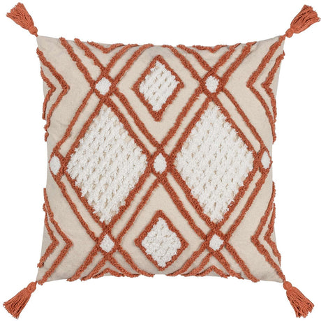 Aquene Tufted Tasselled Cushion Cover 20" x 20" by furn.