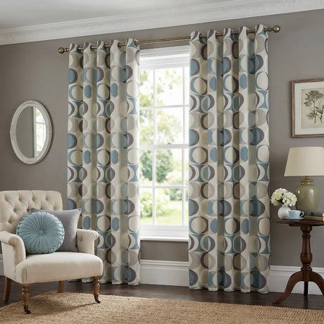 Sander Lined Eyelet Curtains 1