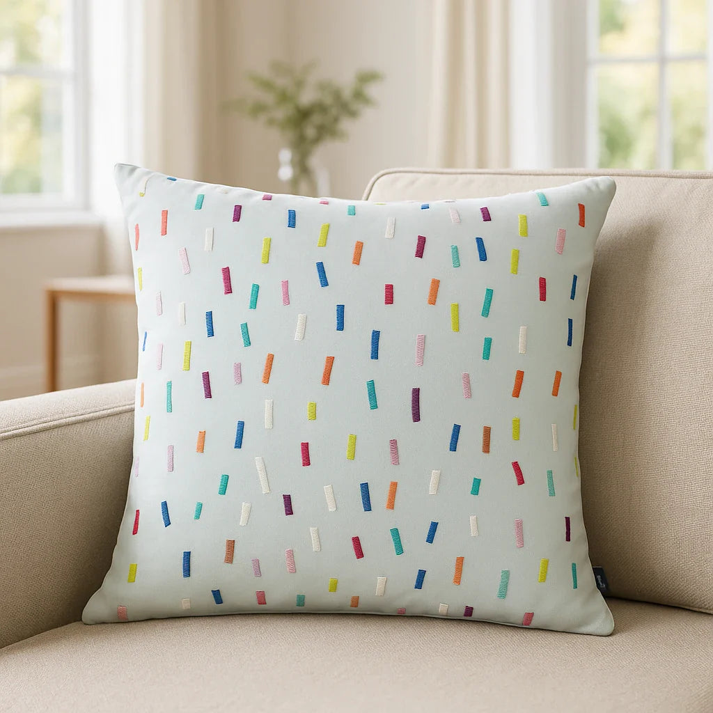 Dolly Mixture Velvet Rainbow Cushion Cover 40cm x 40cm