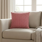 Skye 100% Cotton Red Cushion Cover 17" x 17