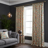 Amaryllis Floral Tape Top Curtains