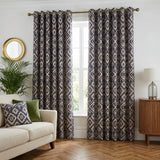 Marrakech Geometric Eyelet Curtains 1