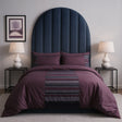 New York Faux Silk Duvet Cover Set - Aubergine