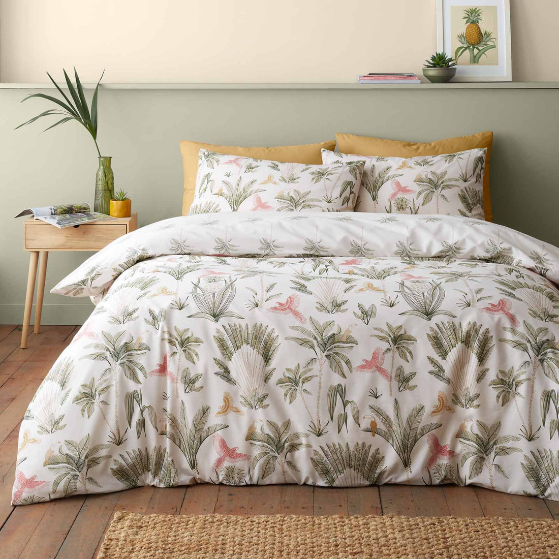 Catherine Lansfield Paradiso Palm Tropical Duvet Cover Set