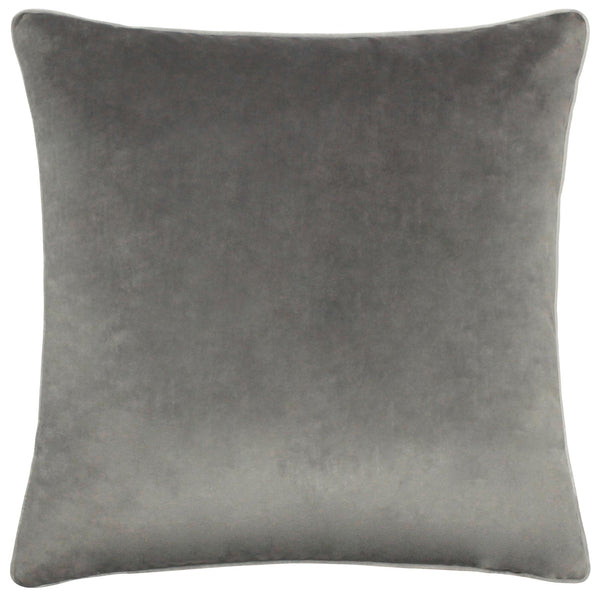Meridian Velvet Cushion Cover Charcoal + Dove