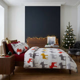 Moose Flannelette Duvet Cover Set Ochre by Rapport Home