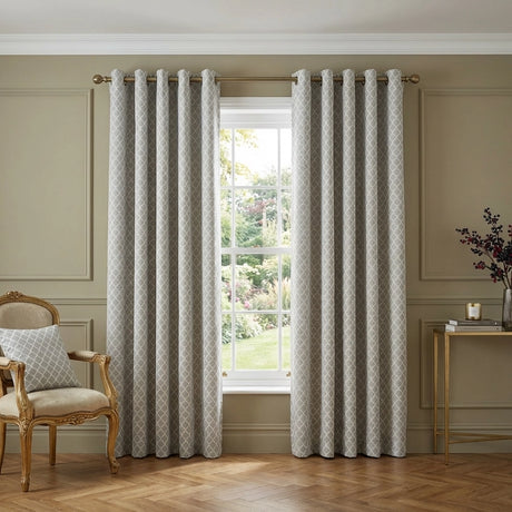 Cotswold Jacquard Eyelet Ring Top Curtains 1