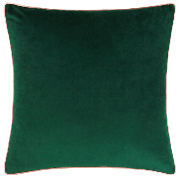 Meridian Velvet Cushion Cover Emerald + Blush