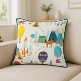 Away We Go Cushion Cover 22" x 22" - Rainbow