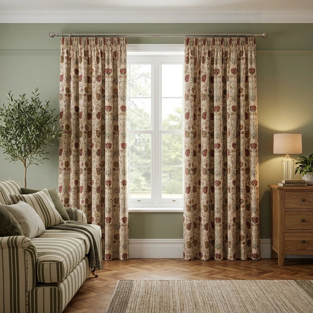 Aylesbury Tapestry Tape Top Curtains Jacquard