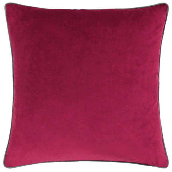 Meridian Velvet Cushion Cover Cranberry + Mocha