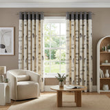 Idaho Grey 100% Cotton Eyelet Curtains 1