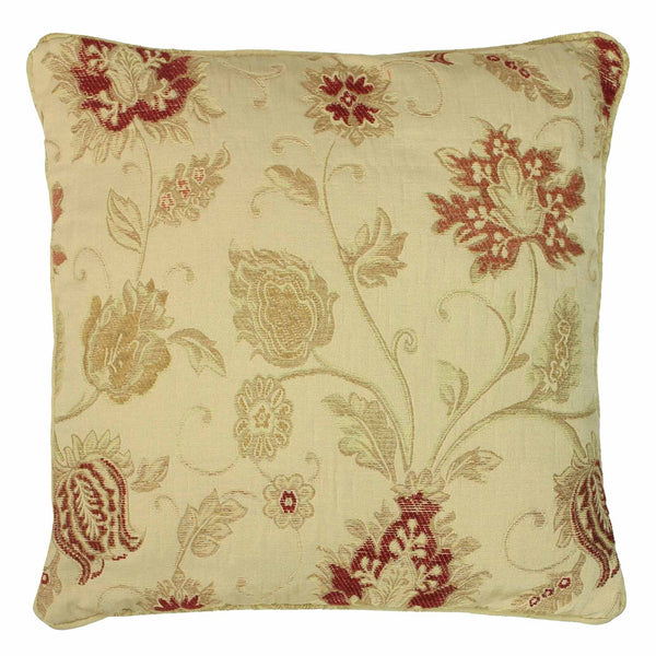 Large Zurich Floral Jacquard Cushion Cover Champagne