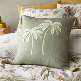 Catherine Lansfield Paradiso Palm Tropical Filled Cushion 45cm x 45cm - Clay image 2