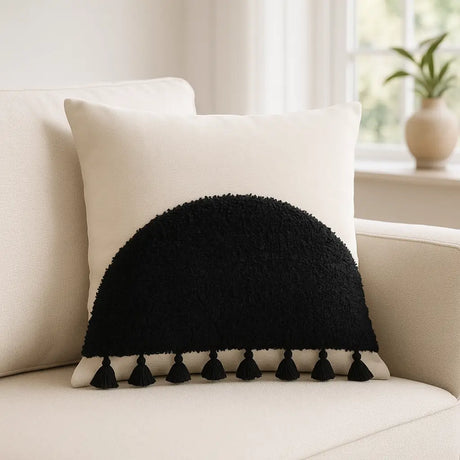 Radian Cushion Cover 18" x 18" - Natural / Black