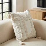 Cabana Tufted 100% Cotton Cream Cushion Cover 43cm x 43cm