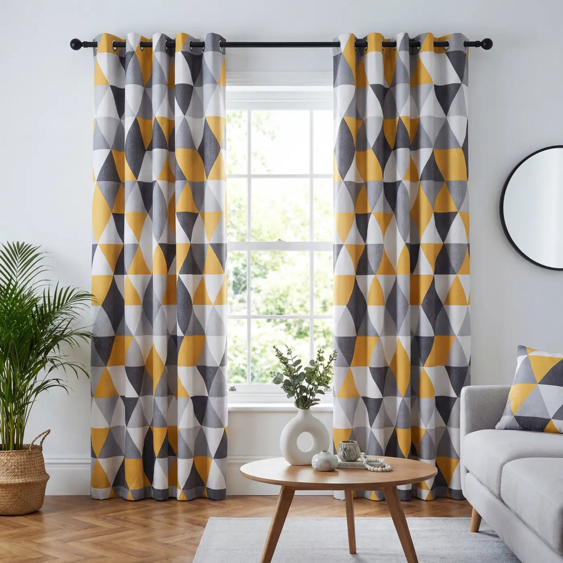 Malmo Ochre Thermal Blackout Dimout Eyelet Curtains